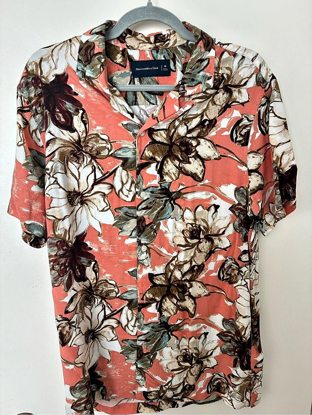 Abercrombie & Fitch Floral Short Sleeve Shirt Size Medium